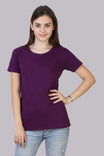 Women's Cotton Plain Round Neck Half Sleeve T-Shirt