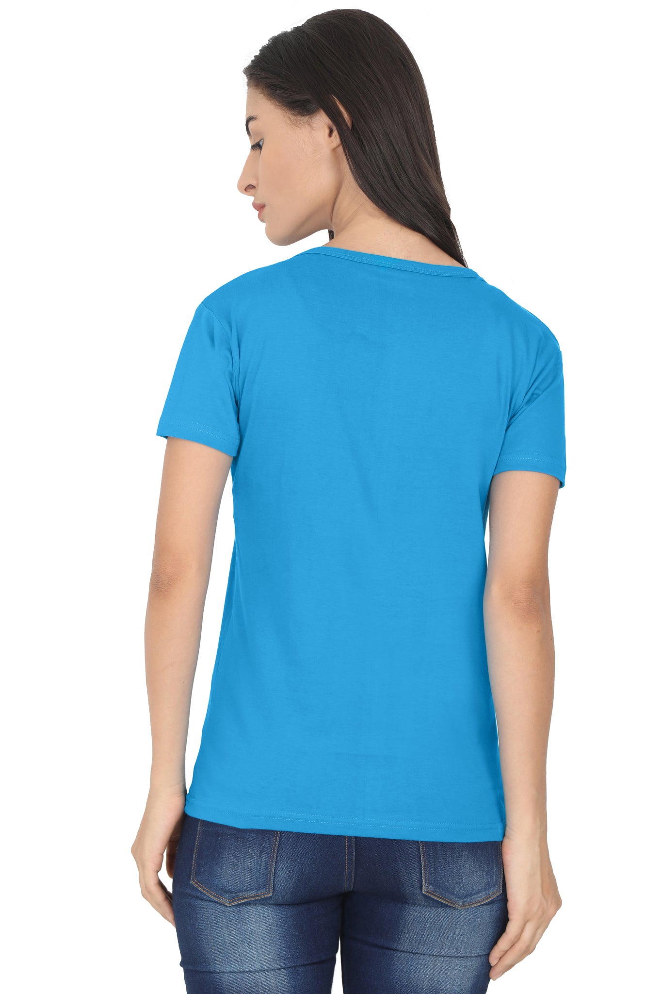 Women's Cotton V Neck Printed Half Sleeve T-Shirt