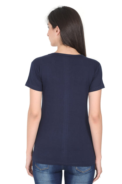 Women's Cotton Round Neck Printed Half Sleeve T-Shirt