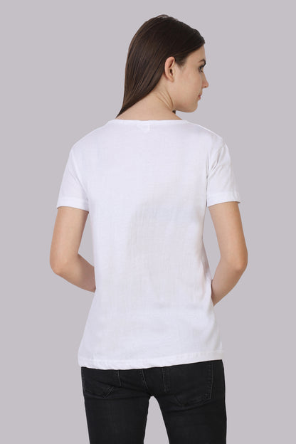 Women's Cotton Plain Round Neck Half Sleeve T-Shirt