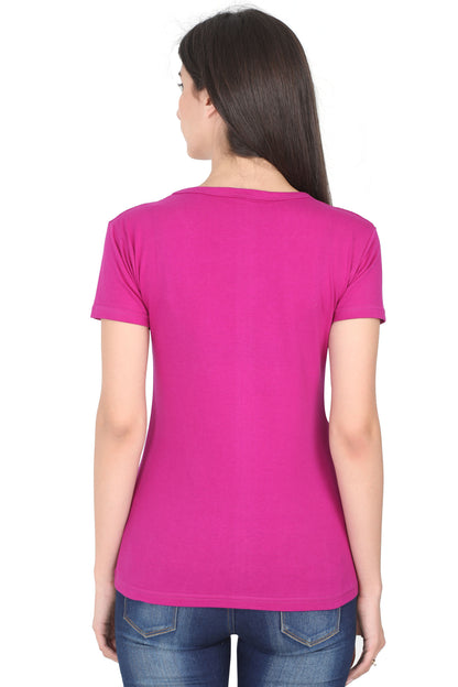 Women's Cotton Round Neck Printed Half Sleeve T-Shirt