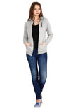 Women's Cotton Plain Full Sleeve Grey Melange Color Hoodies/Sweatshirt