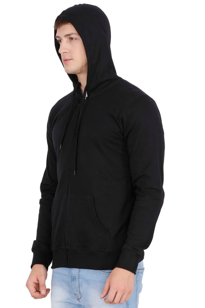Men's Cotton Plain Full Sleeve Black Color Sweatshirt/Hoodies