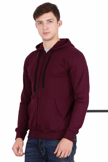 Men's Cotton Plain Full Sleeve Maroon Color Sweatshirt/Hoodies