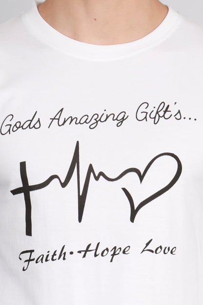 Men's Cotton Printed Round Neck Full Sleeve T-Shirt