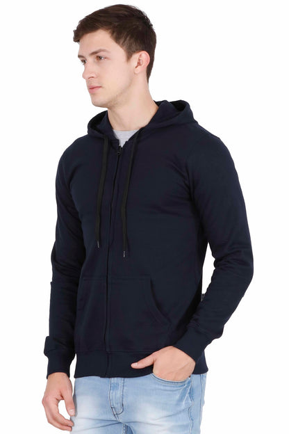 Men's Cotton Plain Full Sleeve Navy Blue Color Sweatshirt/Hoodies