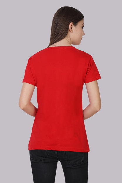 Women's Cotton Plain Round Neck Half Sleeve T-Shirt