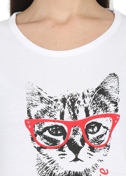 Women's Cotton Round Neck Printed Half Sleeve T-Shirt