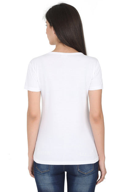 Women's Cotton Round Neck Printed Half Sleeve T-Shirt