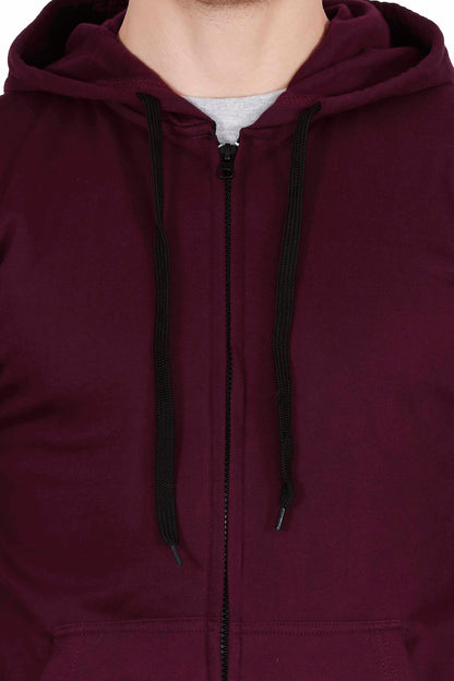 Men's Cotton Plain Full Sleeve Maroon Color Sweatshirt/Hoodies