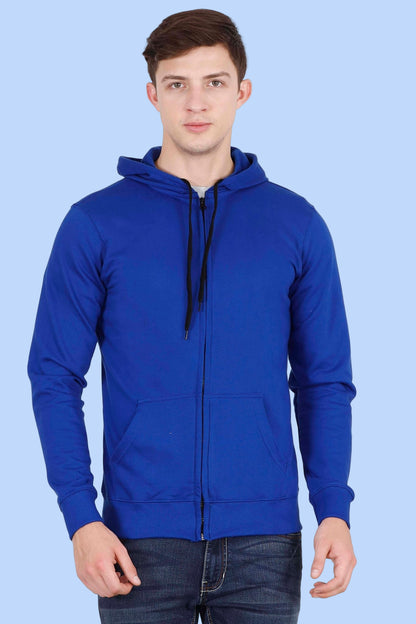 Men's Cotton Plain Full Sleeve Royal Blue Color Sweatshirt/Hoodies
