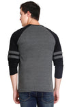 Men's Cotton Printed Color Block Raglan Full Sleeve T-Shirt