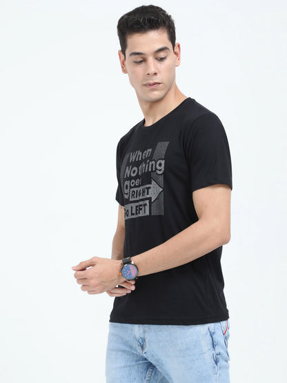Fleximaa Men's Cotton Printed Round Neck Half Sleeve T-Shirt - fleximaa-so