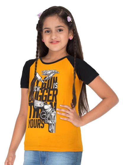 Fleximaa Boys & Girls Printed Raglan Half Sleeve T-Shirt - Fleximaa