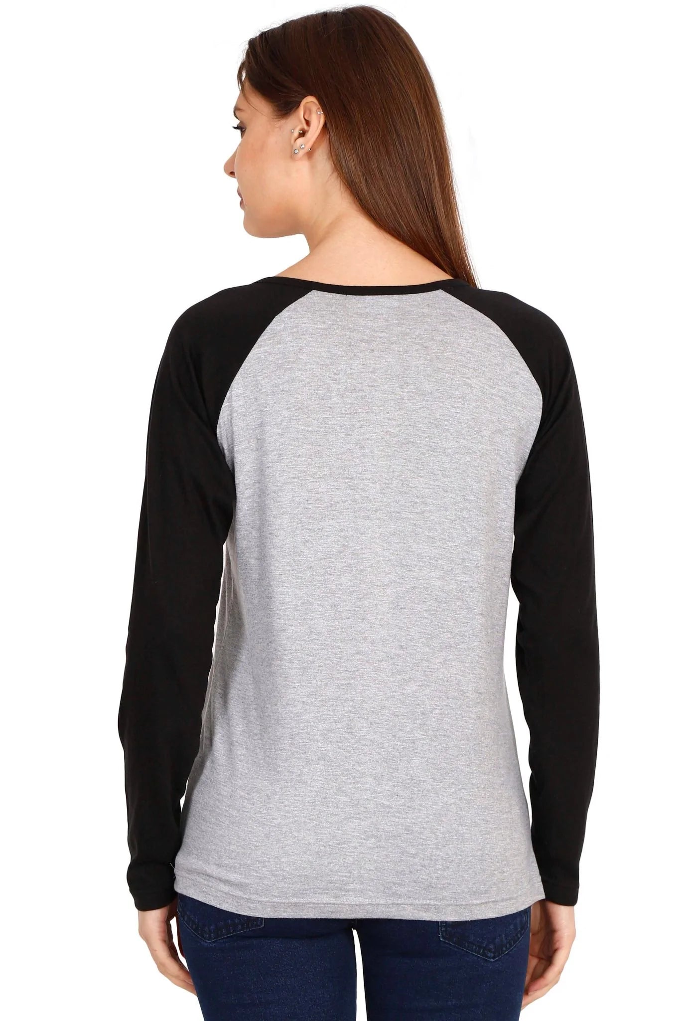 Fleximaa Women's Cotton Printed Raglan Full Sleeve T-Shirt - fleximaa-so