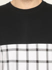 Men's Cotton Color Block Round Neck Full Sleeve T-Shirt