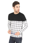 Men's Cotton Color Block Round Neck Full Sleeve T-Shirt