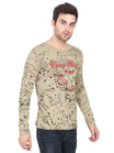 Men's Cotton Round Neck Full Sleeve All Over Printed T-Shirt - Fleximaa