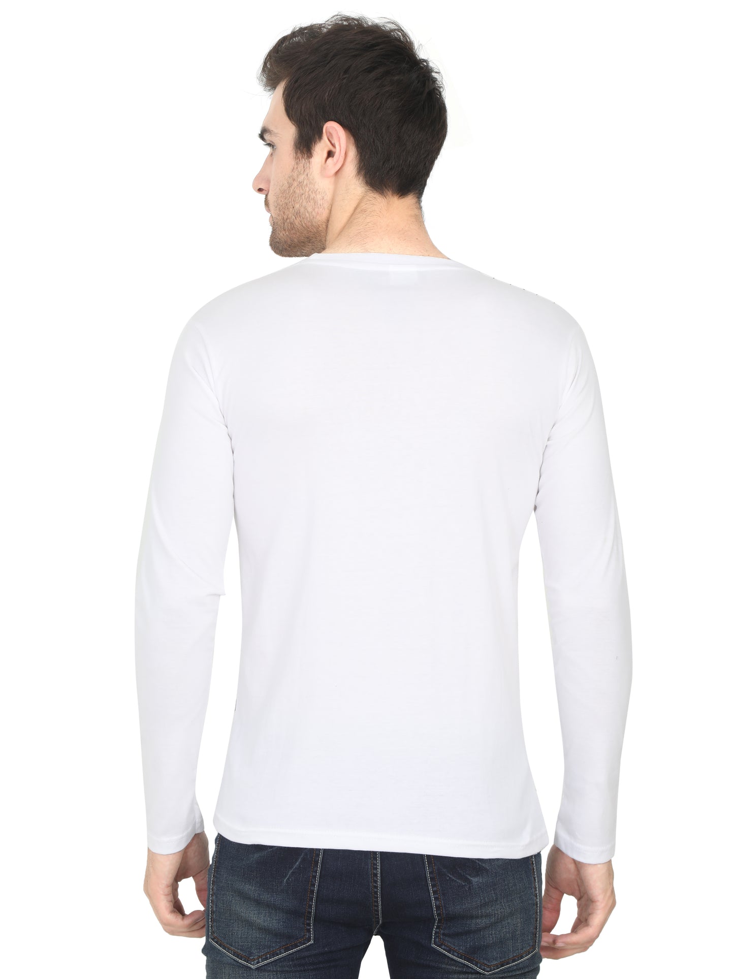 Men's Cotton Round Neck Full Sleeve All Over Printed T-Shirt