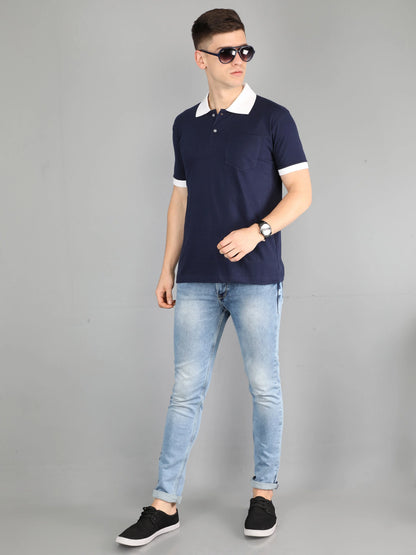 Fleximaa Men's Cotton Plain Polo Neck Half Sleeve T-Shirt - fleximaa-so