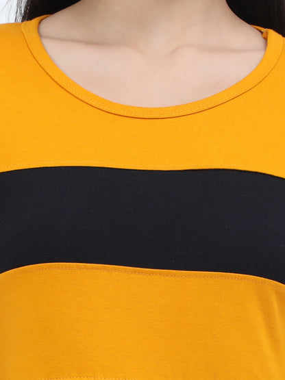 Fleximaa Women's Cotton Color Block Full Sleeve T-Shirt - fleximaa-so