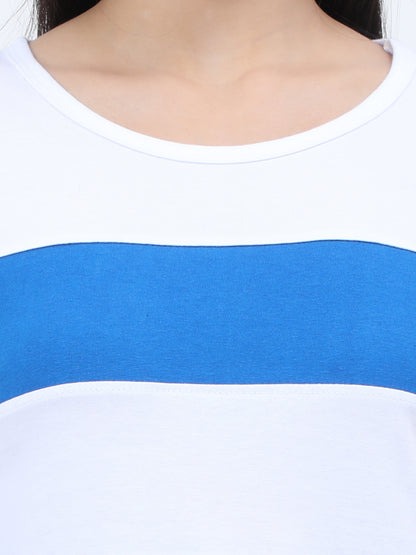 Women's Cotton Color Block Full Sleeve T-Shirt