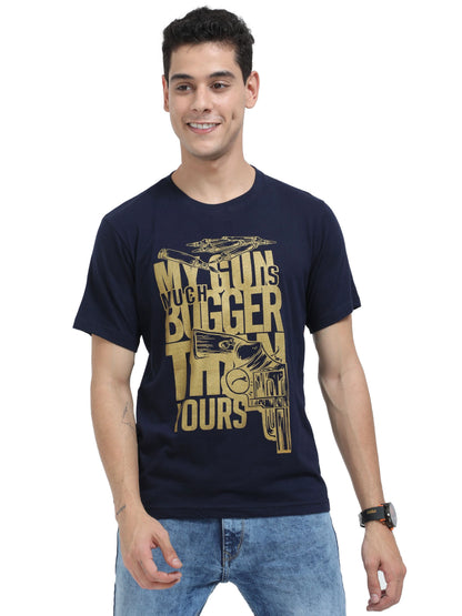 Fleximaa Men's Cotton Printed Round Neck Half Sleeve T-Shirt - fleximaa-so
