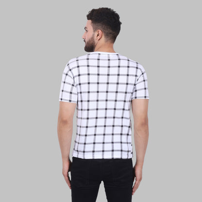 Men's Cotton Printed Round Neck Half Sleeve T-Shirt