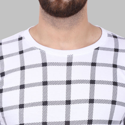 Men's Cotton Printed Round Neck Half Sleeve T-Shirt