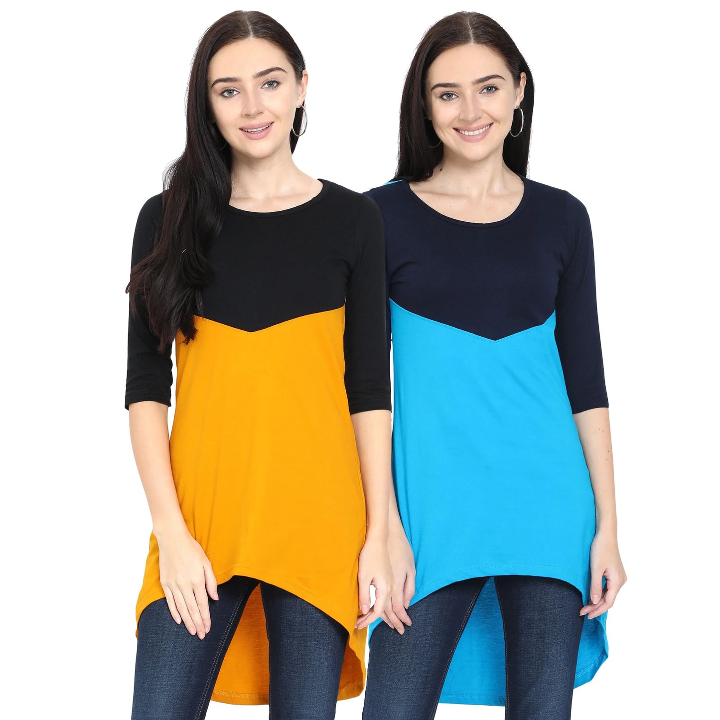 Fleximaa Womens Oval Shape Long Top (Pack of 2) - fleximaa-so