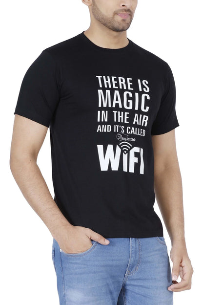 Fleximaa Men's Cotton Printed Round Neck Half Sleeve T-Shirt - fleximaa-so