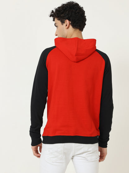 Men's Cotton Full Sleeve Color Block Hoodies/Sweatshirts