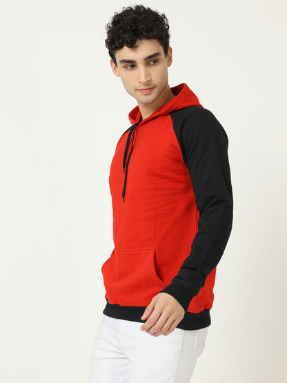 Men's Cotton Full Sleeve Color Block Hoodies/Sweatshirts