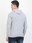 Men's Cotton Full Sleeve Printed Grey Melange Color Hoodies/Sweatshirts