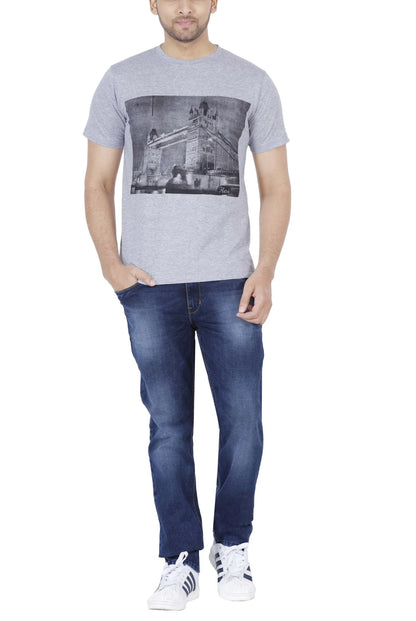Fleximaa Men's Cotton Printed Round Neck Half Sleeve T-Shirt - fleximaa-so