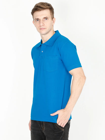 Fleximaa Men's Cotton Plain Polo Neck Half Sleeve T-Shirt - fleximaa-so