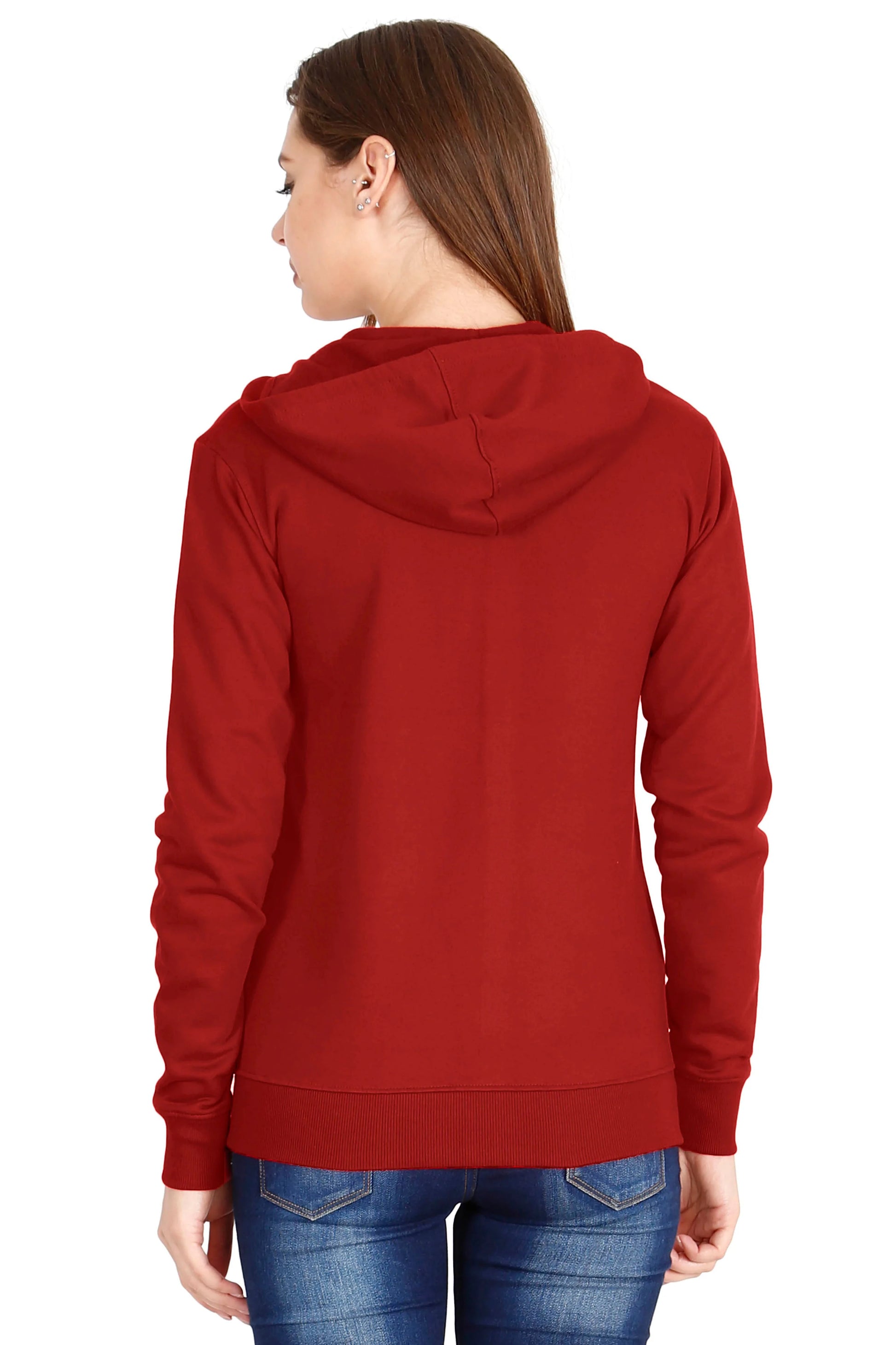 Fleximaa Womens Cotton Plain Full Sleeve Hoodies/Sweatshirt for Winter