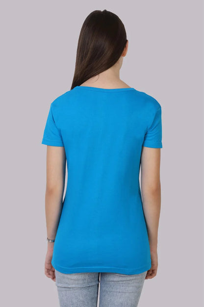 Fleximaa Women's Cotton Plain Round Neck Half Sleeve T-Shirt - fleximaa-so