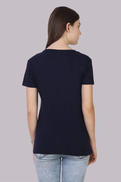 Fleximaa Women's Cotton Plain Round Neck Half Sleeve T-Shirt - fleximaa-so