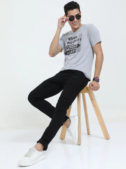Fleximaa Men's Cotton Printed Round Neck Half Sleeve T-Shirt - fleximaa-so