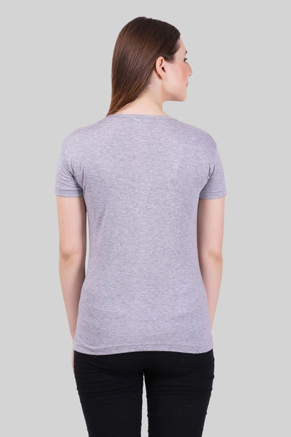 Fleximaa Women's Cotton Plain V Neck Half Sleeve T-Shirt - fleximaa-so