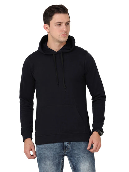 Fleximaa Men's Cotton Hooded Neck Plain Sweatshirt/Hoodies