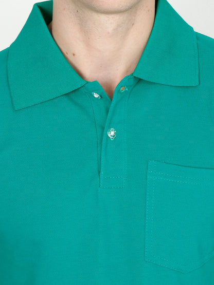 Fleximaa Men's Cotton Plain Polo Neck Half Sleeve T-Shirt - fleximaa-so
