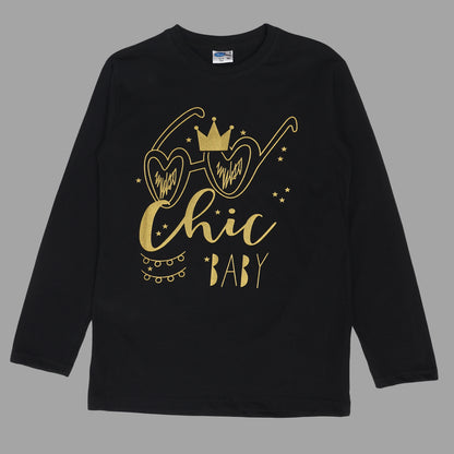 Boys & Girls Cotton Printed Round Neck Full Sleeve T-Shirt