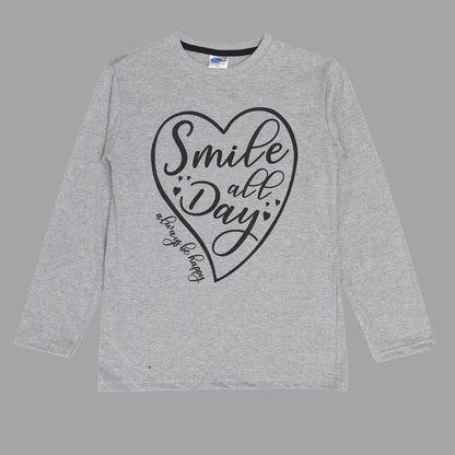 Boys & Girls Cotton Printed Round Neck Full Sleeve T-Shirt