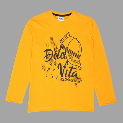 Boys & Girls Cotton Printed Round Neck Full Sleeve T-Shirt