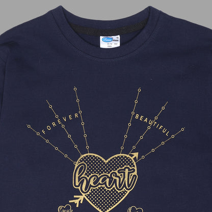 Boys & Girls Cotton Printed Round Neck Full Sleeve T-Shirt