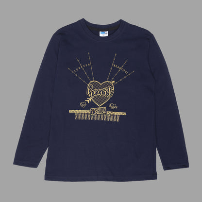 Boys & Girls Cotton Printed Round Neck Full Sleeve T-Shirt