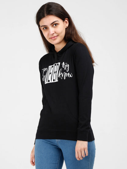 Fleximaa Women's Cotton Printed Full Sleeve Sweatshirt/Hoodies - Fleximaa