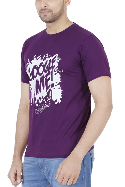 Fleximaa Men's Cotton Printed Round Neck Half Sleeve T-Shirt - fleximaa-so